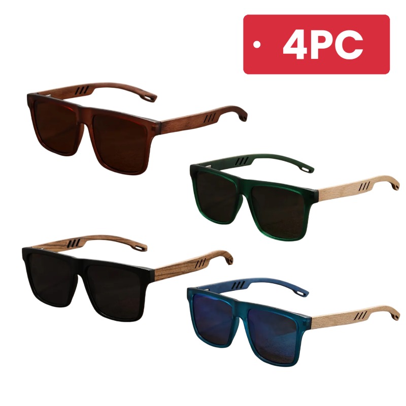 Fishing Sunglasses Polarized - Natural Wood Temple Polarized Sunglasses Men