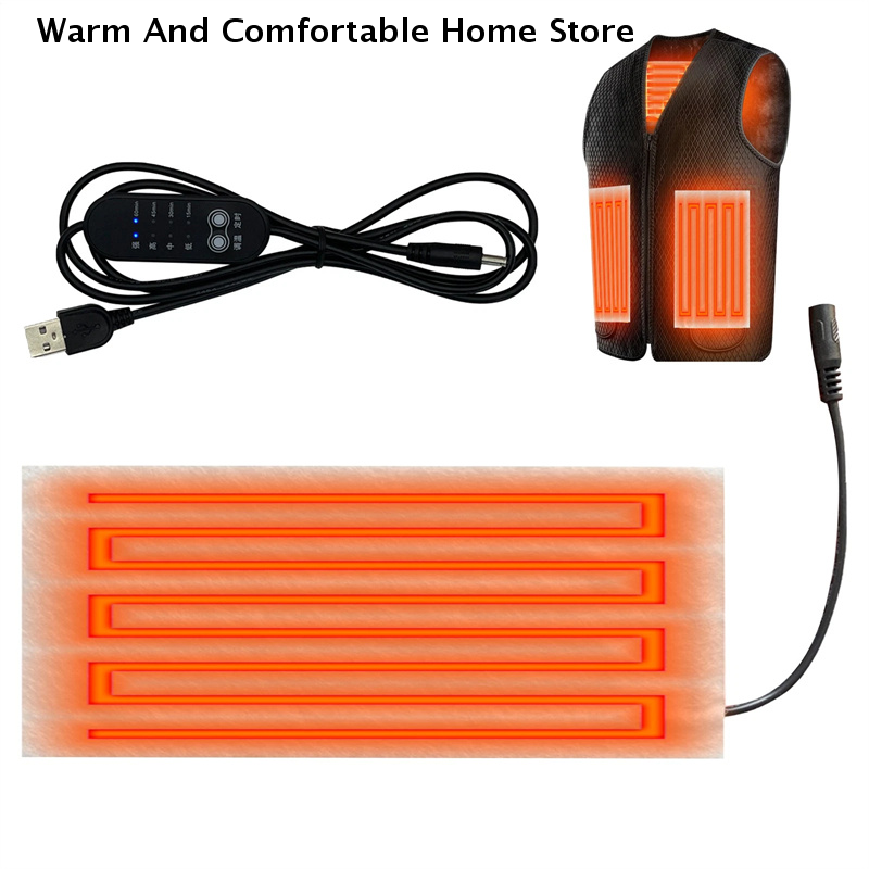 Fishing Vest - 5V USB Warm Paste Pads Fast-Heating