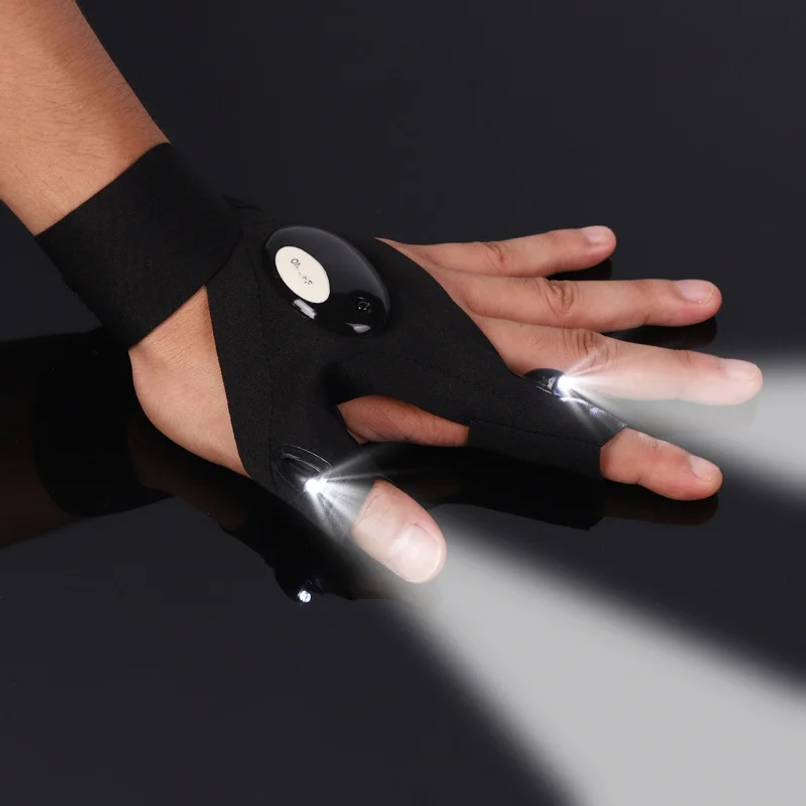 LED Half Finger Glove for Men  – обзор и цена Fishing Gloves