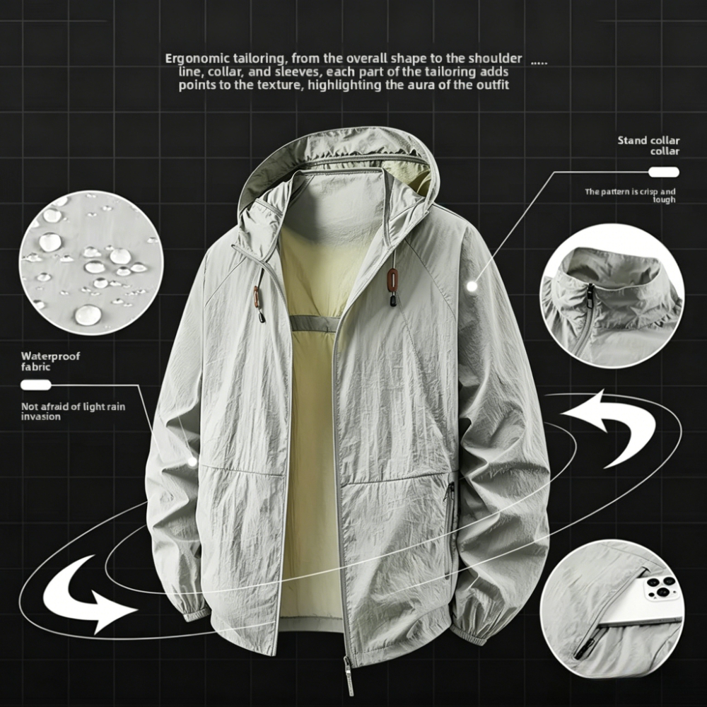 Spring Summer Mens Lightweight – обзор и цена Fishing Hoodie