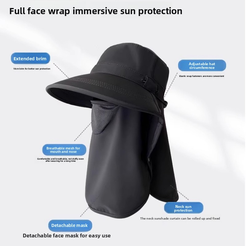 Summer Sun Hats with Face Mask – обзор и цена Fishing Mask Sun Protection