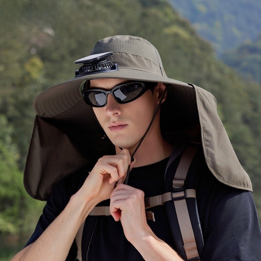 New UPF50+ Solar Fan Hat with  – обзор и цена Fishing Hat