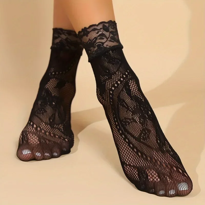 5 Pairs Floral Lace Socks Thin – обзор и цена Fishing Socks