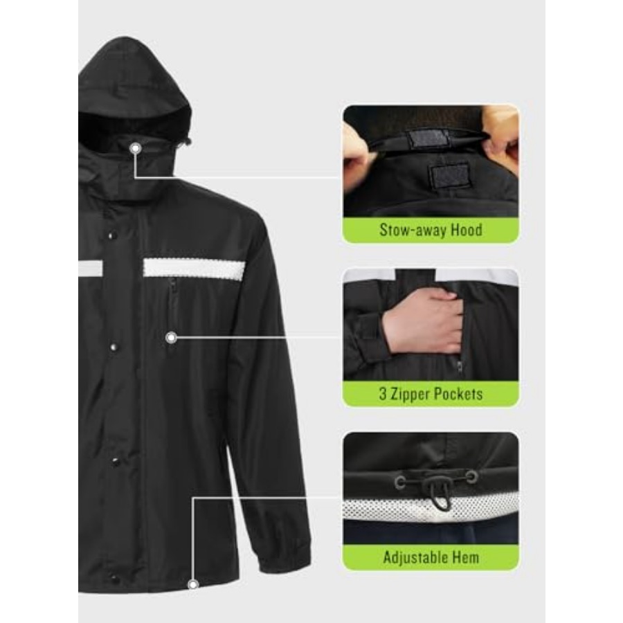 Men's Rain Suit High Visibilit – обзор и цена Fishing Rain Suit