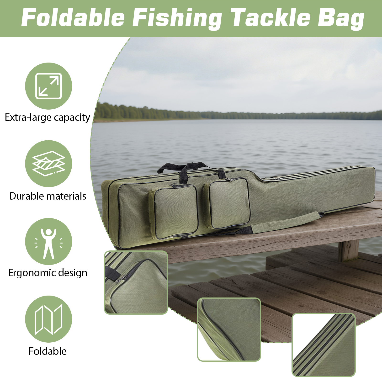 Fishing Rod Bags 150cm Waterpr – обзор и цена Fishing Bag Waterproof
